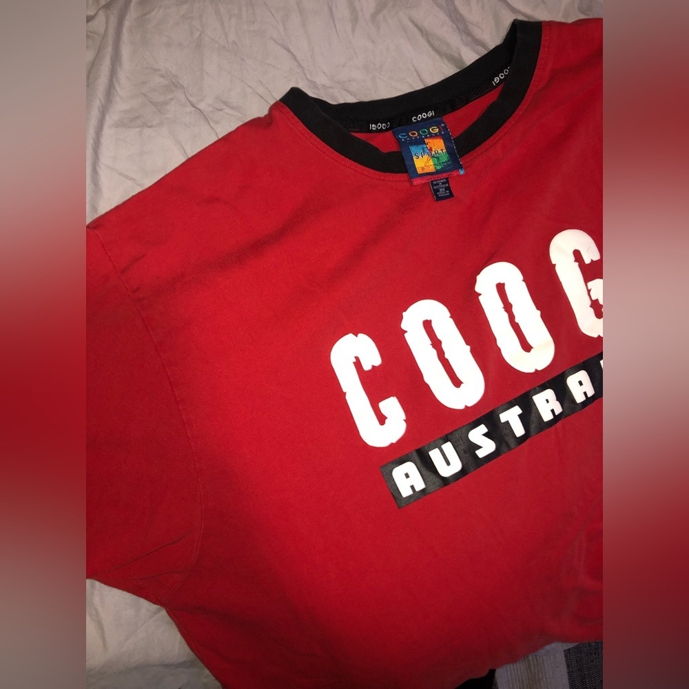 Coogi Australia red heavy t shirt like new sz 3xl